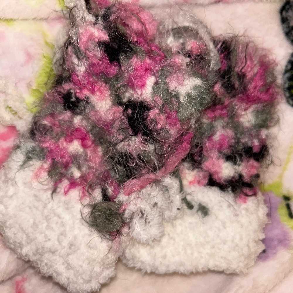 Handmade kids Pink and Gray Crochet  wrist warmers /leg warmers
